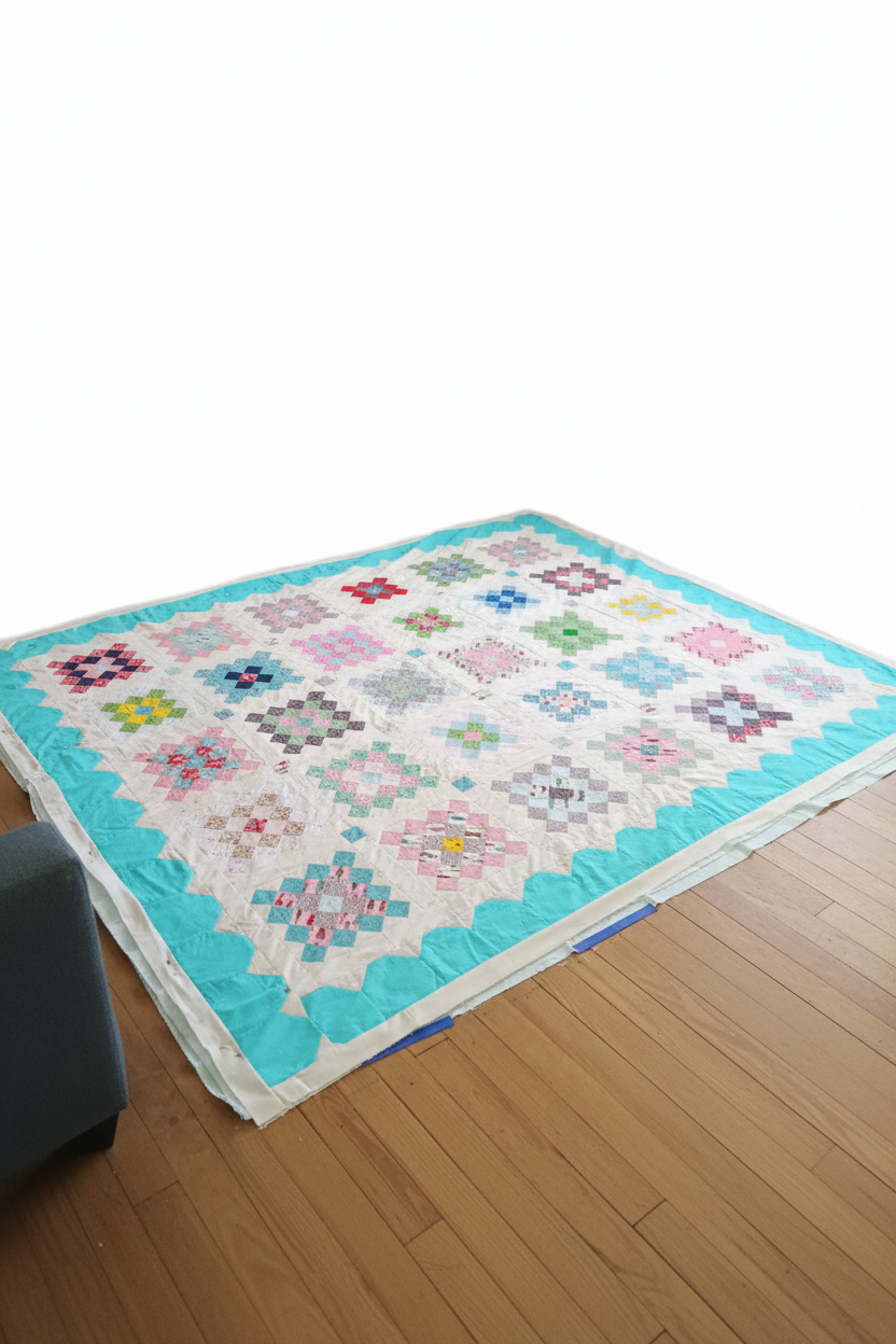 Grandmothers Flower Garden Quilt