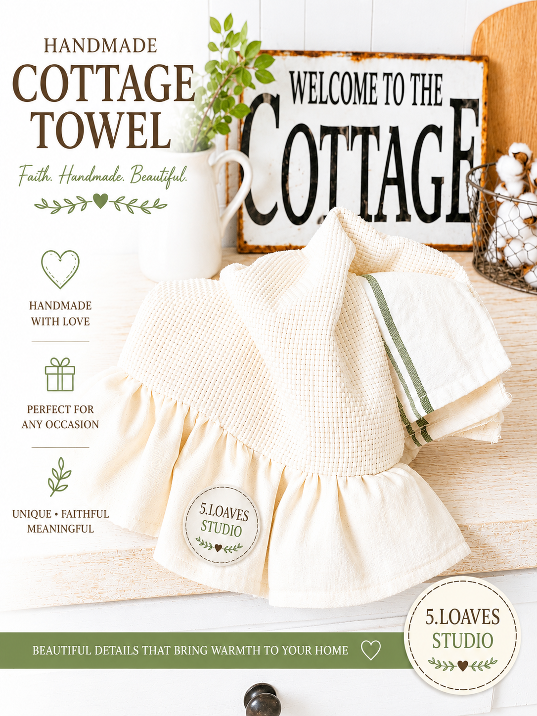 Kitchen or Bathroom Hand Towel