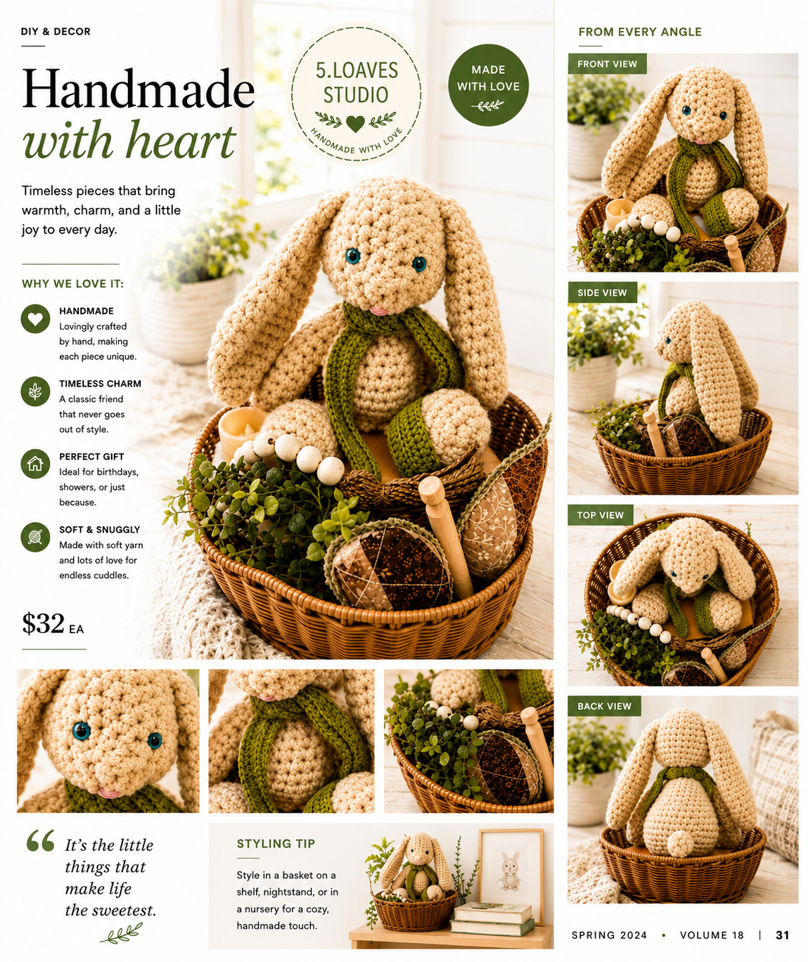 🐰 Handmade Crochet Bunny 🐰