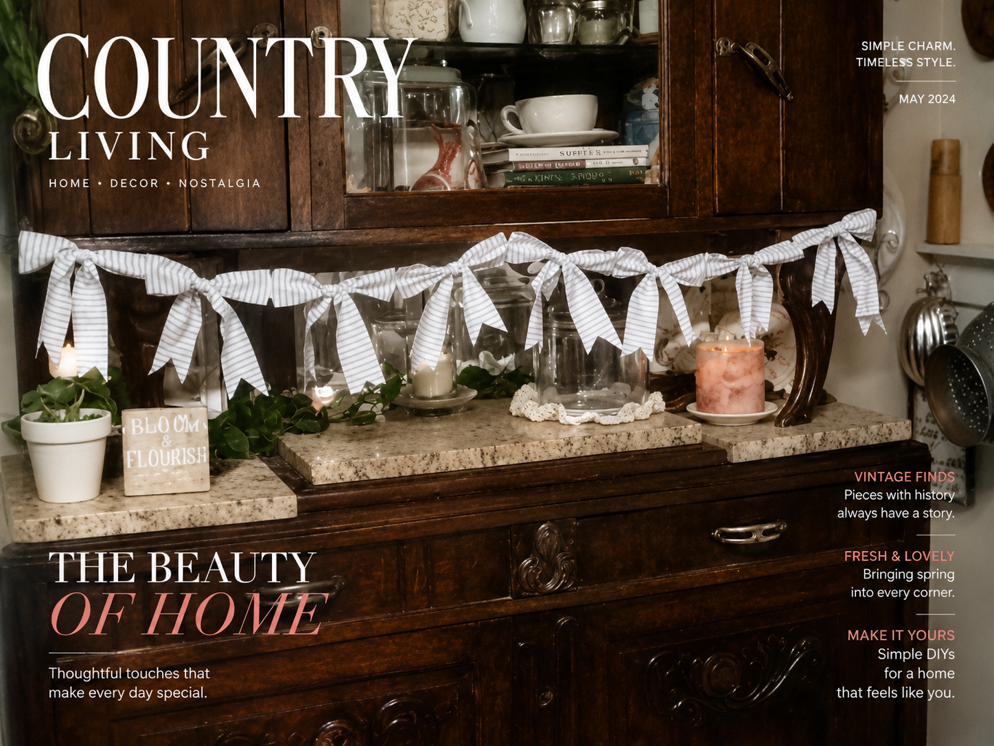 ✨ Handmade Bow Garland
