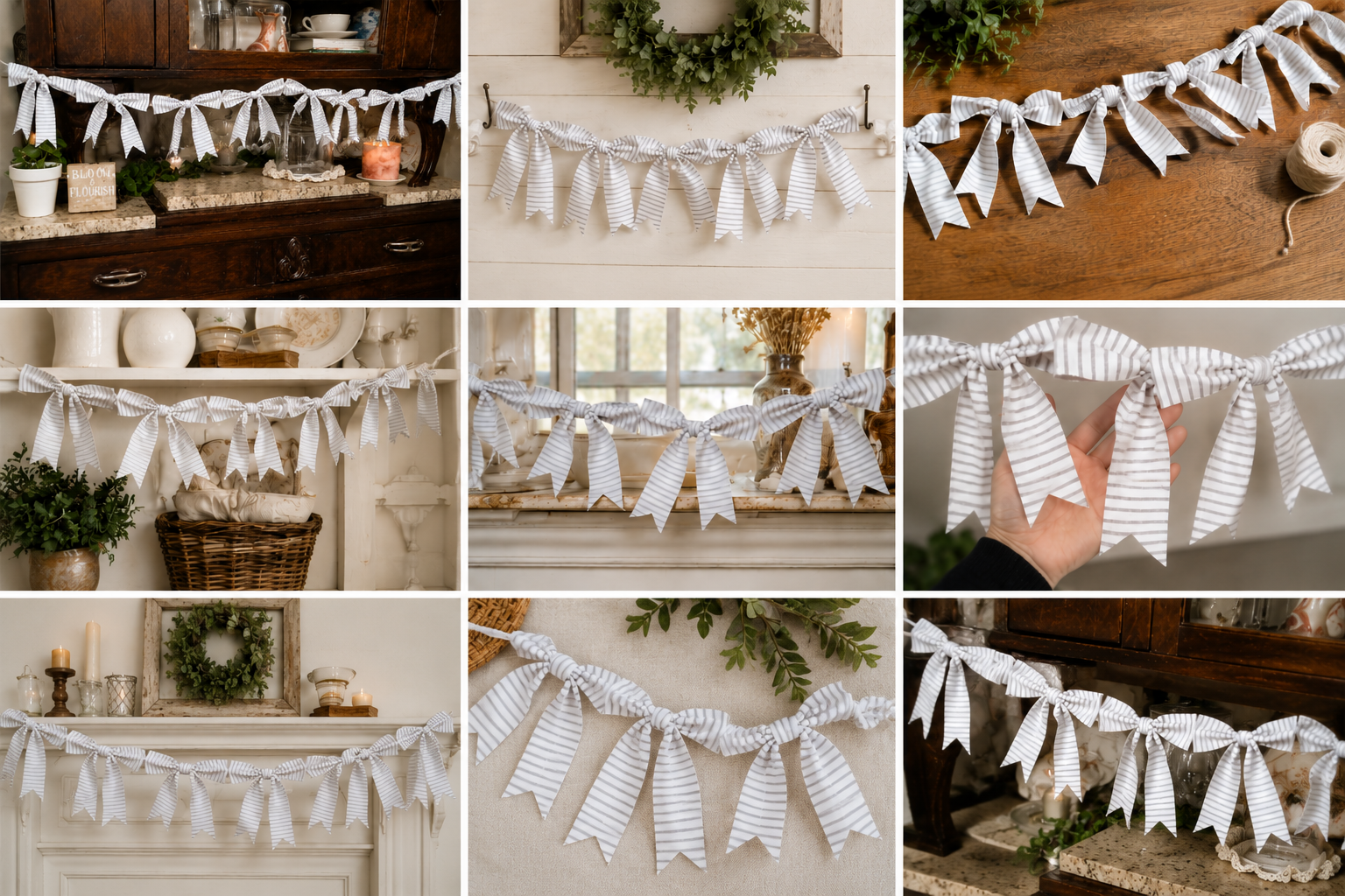 ✨ Handmade Bow Garland