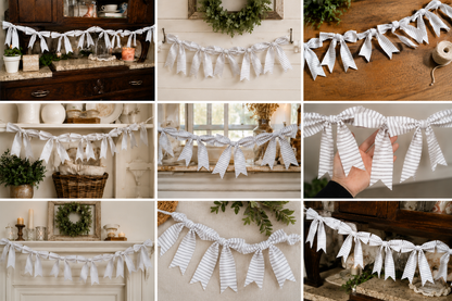 ✨ Handmade Bow Garland