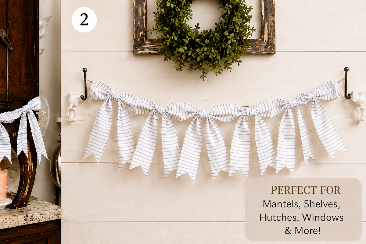 ✨ Handmade Bow Garland
